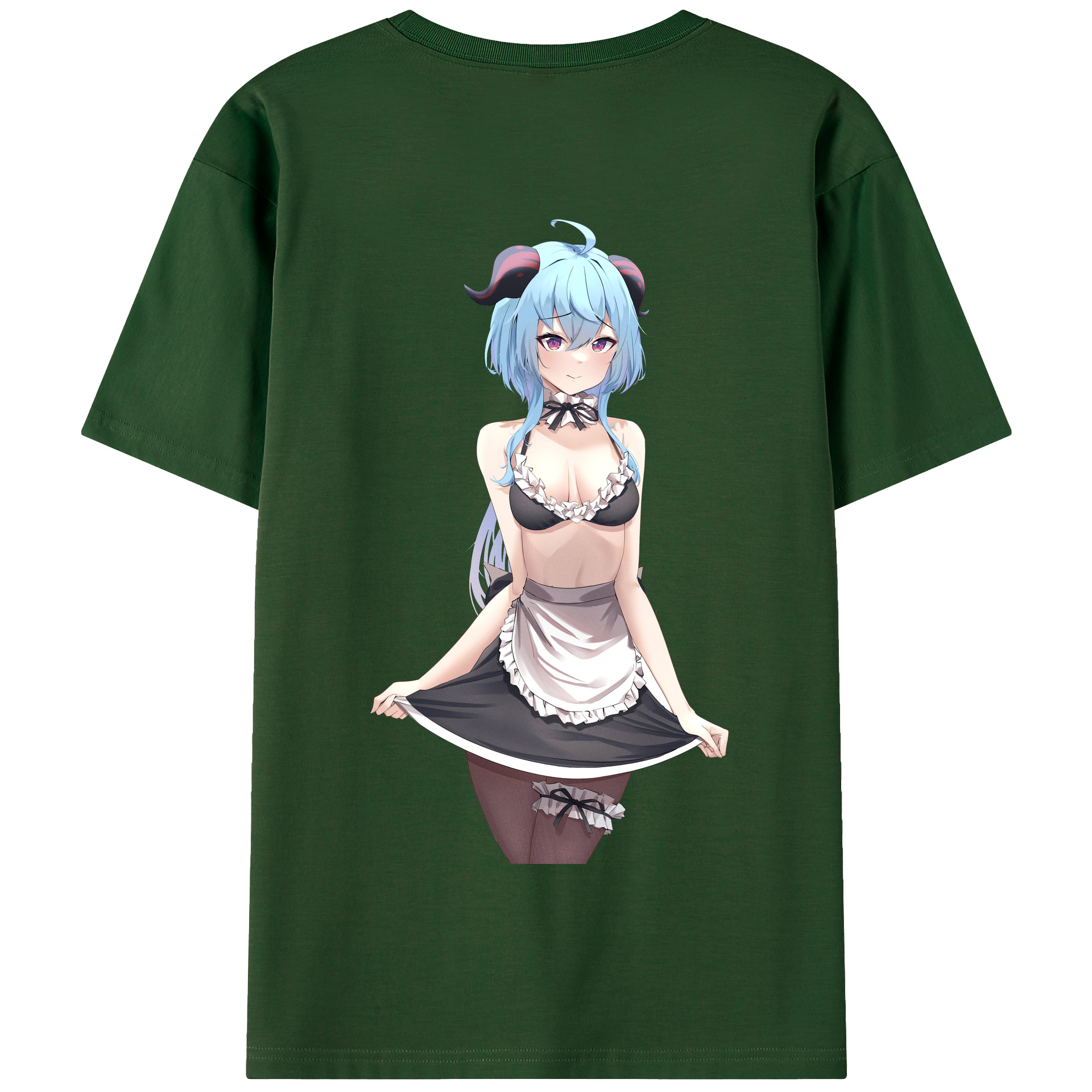 げんし神 甘雨 かんう genshin Ganyu 綿100％半袖Tシャツ（背面プリント）